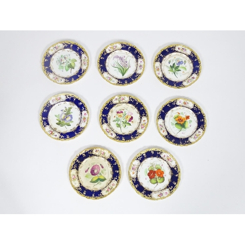 181 - A quantity of assorted 19thC and later ceramics to include a Wedgwood cabbage plate, Royal Crown Der... 