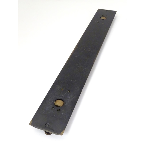 676 - Militaria: a mid to late 20thC cased naval navigational parallel rolling rule, the case marked 'Endu... 