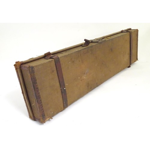 2064 - Shooting equipment & accessories: an early to mid 20thC hammergun motorcase for 31 1/2