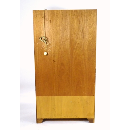 1567 - Vintage retro, mid-century: a 1970s teak wall board bureau bookcase by Nathan Furniture, comprising ... 