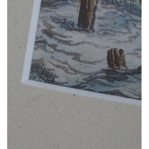 270 - Two hand coloured engravings, The Old Fort & Mount Albans Tower in the City of Amsterdam, and a wind... 