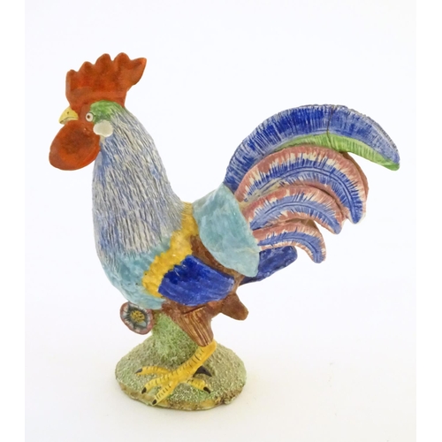 135 - A model of a cockerel / rooster with hand painted detail. Approx. 6 1/2