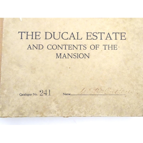 1051 - Book - Local Interest : Stowe , Near Buckingham , The auction catalogue for the nineteen day sale of... 