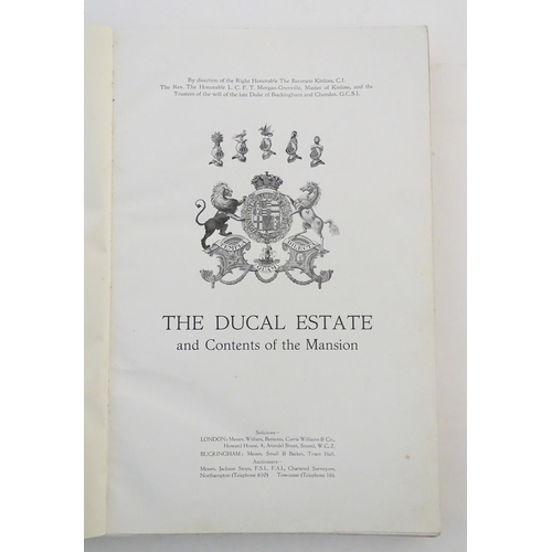 1051 - Book - Local Interest : Stowe , Near Buckingham , The auction catalogue for the nineteen day sale of... 