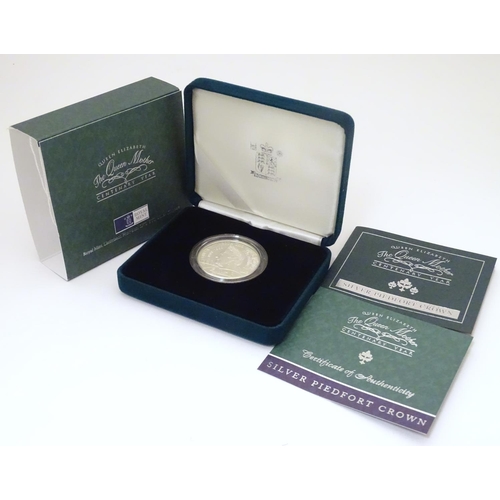 1001 - Coin: A Royal Mint 2000, sterling silver five pound piedfort proof crown coin, commemorating the Cen... 