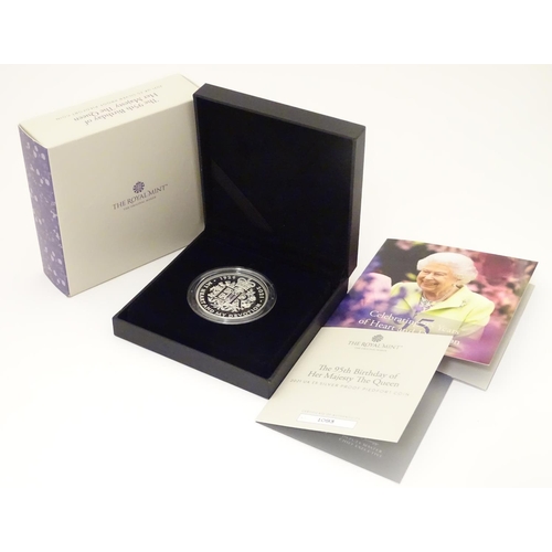 1003 - Coin: A Royal Mint 2021 limited edition sterling silver five pounds piedfort proof coin, commemorati... 