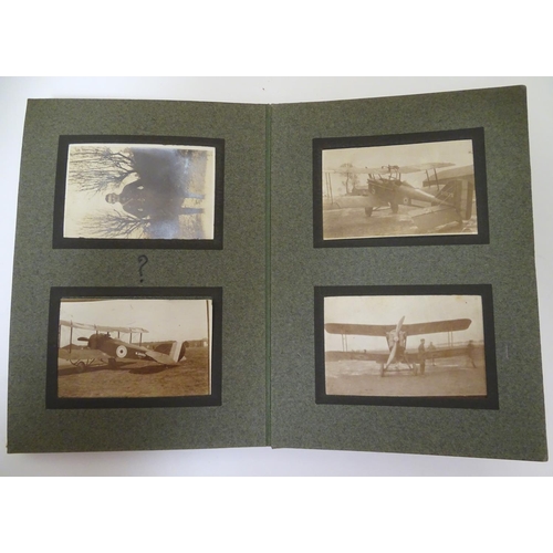 1019 - Militaria : a WWI / First World War / World War 1 photograph album of a pilot of the Royal Flying Co... 