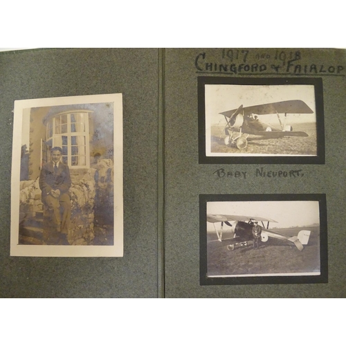 1019 - Militaria : a WWI / First World War / World War 1 photograph album of a pilot of the Royal Flying Co... 