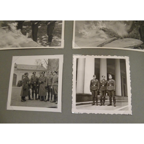 1020 - Militaria: Two German WWII / World War 2 / Second World War photograph albums, comprising: 
Geschwad... 