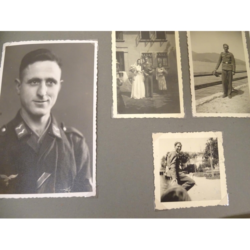 1020 - Militaria: Two German WWII / World War 2 / Second World War photograph albums, comprising: 
Geschwad... 