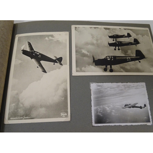 1020 - Militaria: Two German WWII / World War 2 / Second World War photograph albums, comprising: 
Geschwad... 