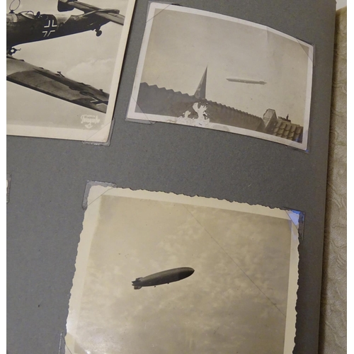 1020 - Militaria: Two German WWII / World War 2 / Second World War photograph albums, comprising: 
Geschwad... 