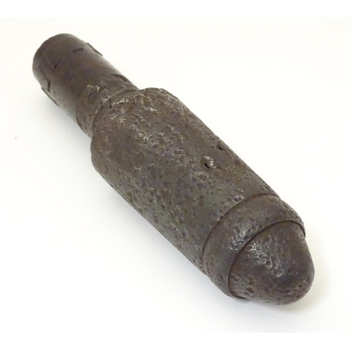 1026 - Militaria: a First World War / World War 1 / WWI battlefield relic inert projectile, possibly a mort... 