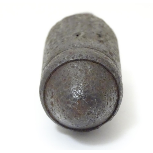 1026 - Militaria: a First World War / World War 1 / WWI battlefield relic inert projectile, possibly a mort... 