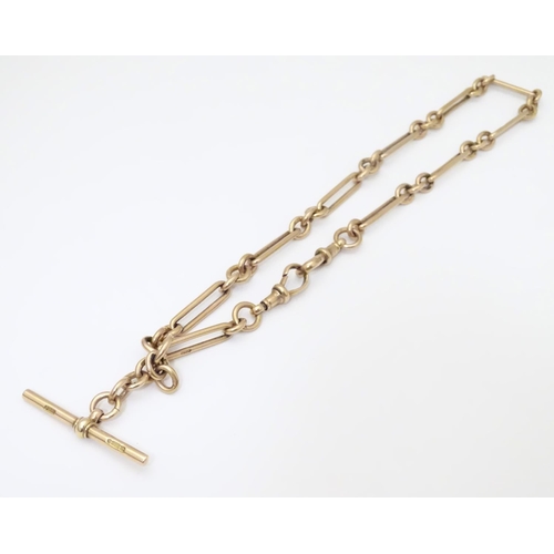 954 - A 9ct gold Albert watch chain by John Grinsell & Sons. Approx. 47g