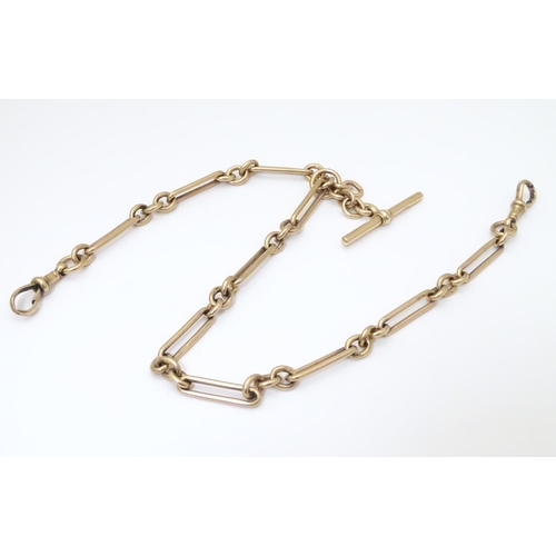 954 - A 9ct gold Albert watch chain by John Grinsell & Sons. Approx. 47g