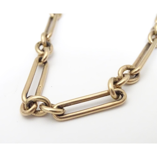 954 - A 9ct gold Albert watch chain by John Grinsell & Sons. Approx. 47g