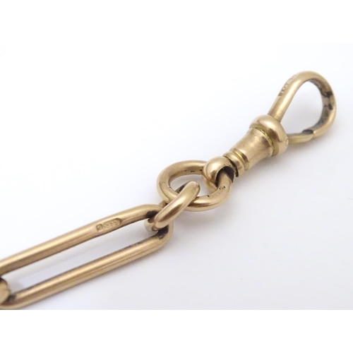 954 - A 9ct gold Albert watch chain by John Grinsell & Sons. Approx. 47g