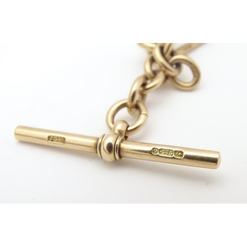 954 - A 9ct gold Albert watch chain by John Grinsell & Sons. Approx. 47g