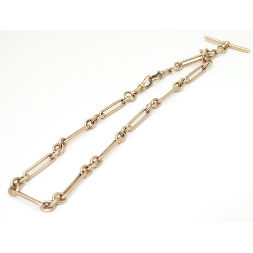 954 - A 9ct gold Albert watch chain by John Grinsell & Sons. Approx. 47g