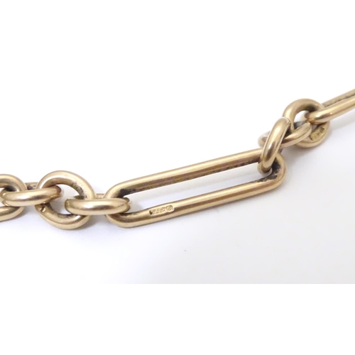 954 - A 9ct gold Albert watch chain by John Grinsell & Sons. Approx. 47g