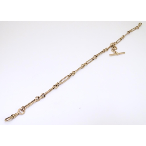 954 - A 9ct gold Albert watch chain by John Grinsell & Sons. Approx. 47g