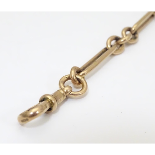 954 - A 9ct gold Albert watch chain by John Grinsell & Sons. Approx. 47g