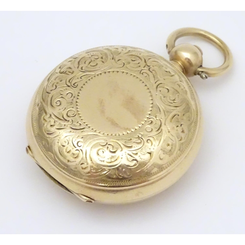 955 - A gold plated sovereign case / carrier . Maker