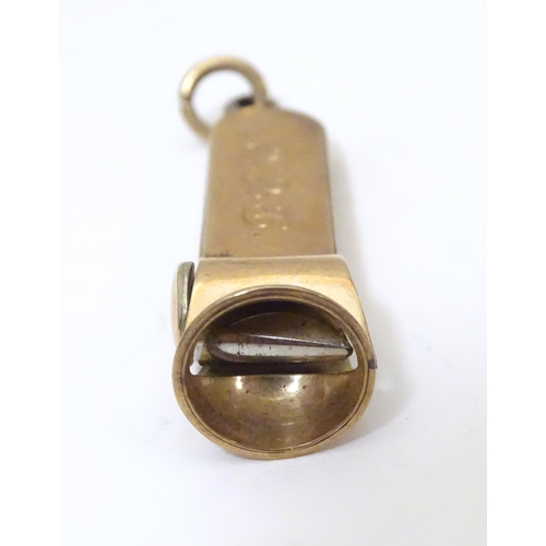 955A - A 9ct gold cheroot cutter, hallmarked Chester 1908, maker S. Blanckensee & Sons Ltd. Approx. 1 3/4