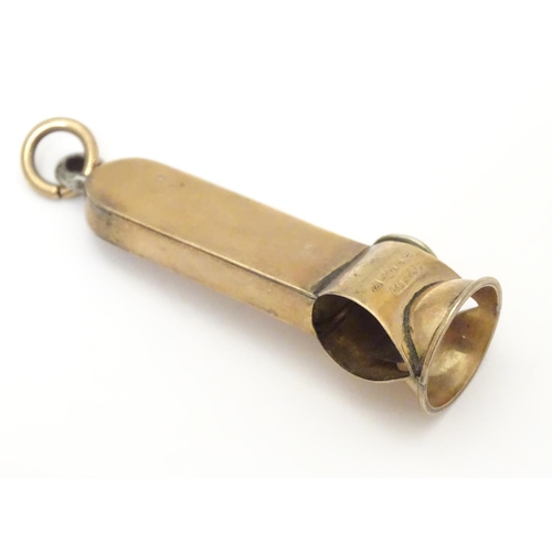 955A - A 9ct gold cheroot cutter, hallmarked Chester 1908, maker S. Blanckensee & Sons Ltd. Approx. 1 3/4