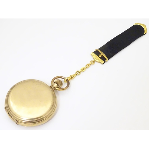 959 - A hunter pocket watch by Thos. Russell & Son of Liverpool, in an Elgin gilt metal case titled the 'R... 