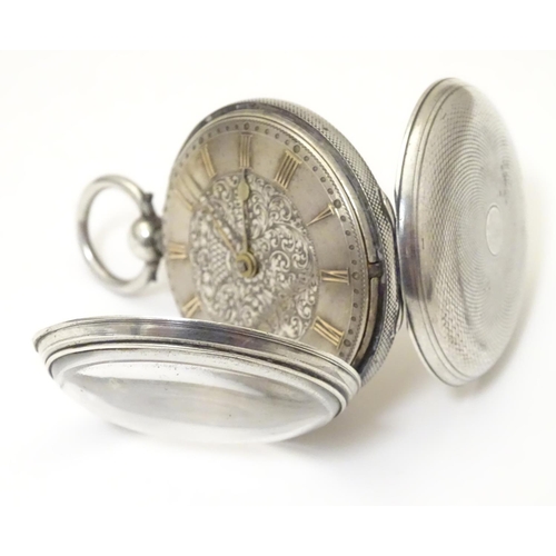 960 - A Victorian silver pocket watch by John Fowle of East Grinstead, the signed movement numbered 7922, ... 