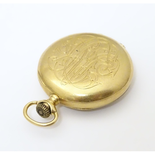 964 - A Waltham pocket / fob watch, the movement signed The American Waltham Watch Co., 18ct gold case sta... 