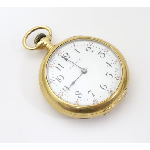 964 - A Waltham pocket / fob watch, the movement signed The American Waltham Watch Co., 18ct gold case sta... 