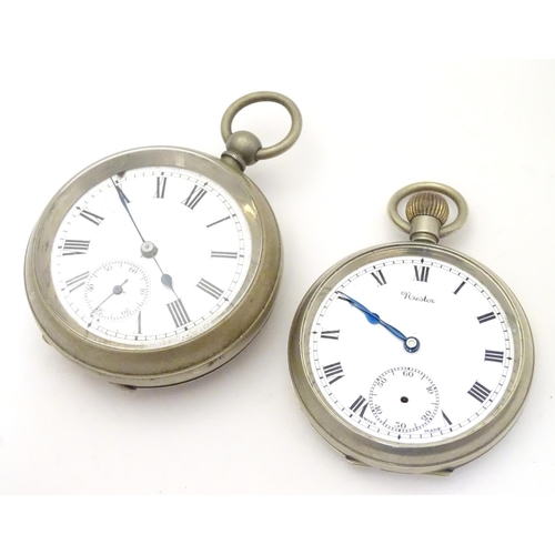 965 - An early 20thC pocket fob watch, the 1 1/8