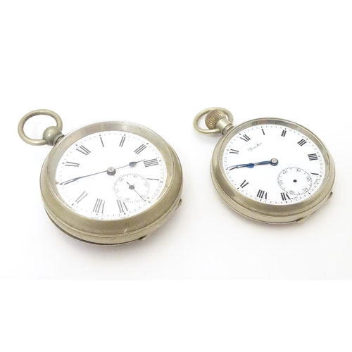 965 - An early 20thC pocket fob watch, the 1 1/8