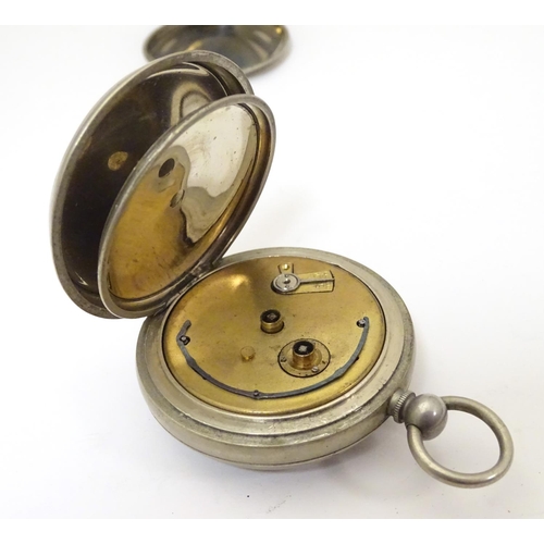 965 - An early 20thC pocket fob watch, the 1 1/8