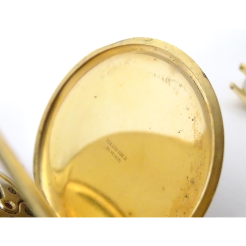 966 - A collection of fob pocket watches and movements, including a gold plated example by Camerer Cuss & ... 