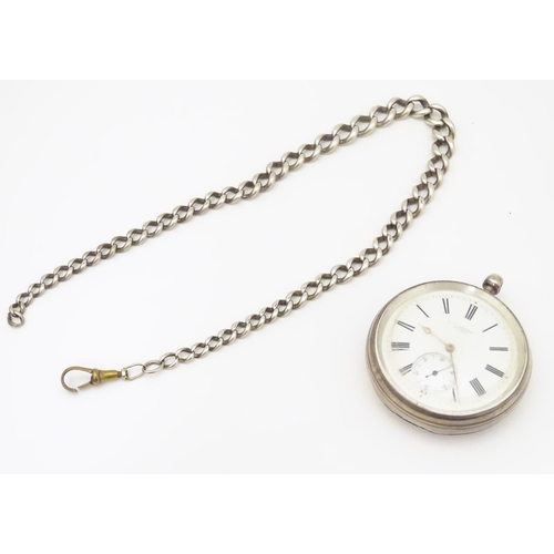 967 - A Victorian pocket watch by J. W. Benson, hallmarked London 1885, the movement signed No. 27164 - By... 