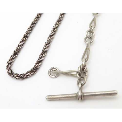 971 - A Victorian silver Albert watch chain, maker PP Co. Approx. 13 1/2