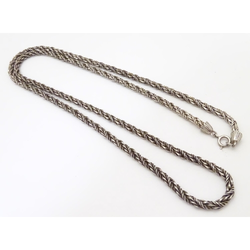 971 - A Victorian silver Albert watch chain, maker PP Co. Approx. 13 1/2