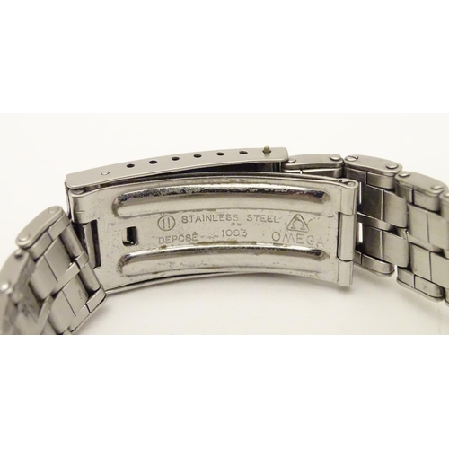 973 - A mid 20thC Omega Constellation automatic chronometer wrist watch, with stainless steel Omega strap,... 