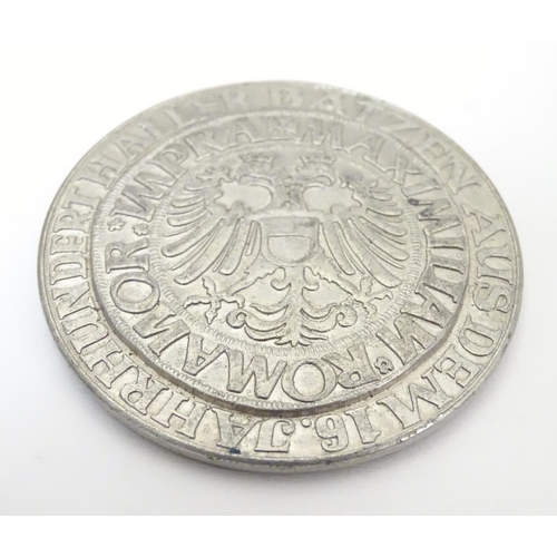 986 - A replica of a Heller coin featuring the imperial eagle and the coat of arms of Schwabisch Hall. App... 