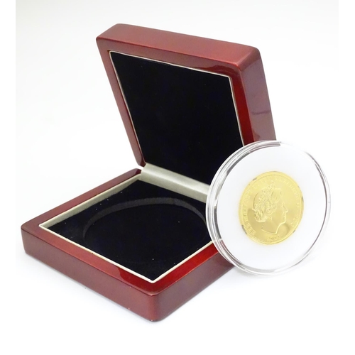 988 - Coin: A limited edition Elizabeth II Vivat Regina Tristan de Cunha 2010 sterling silver gold plated ... 