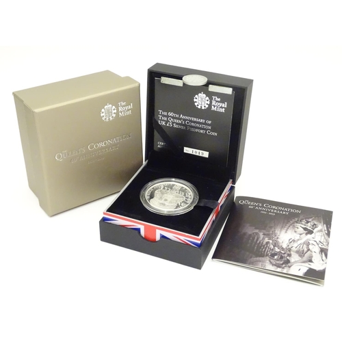 994 - Coin: A Royal Mint 2013 limited edition sterling silver five pounds piedfort proof coin, commemorati... 