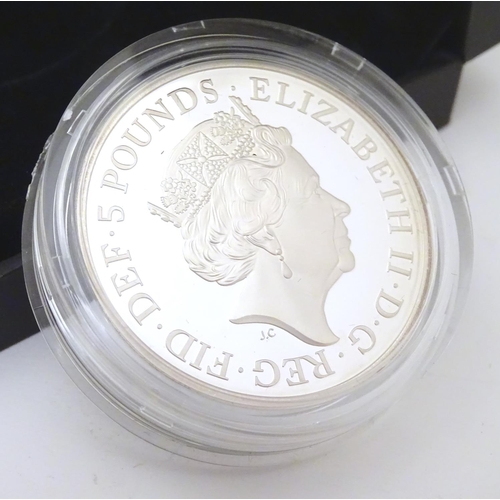 996 - Coin: A Royal Mint 2017 limited edition sterling silver five pounds piedfort proof coin, Shine Throu... 