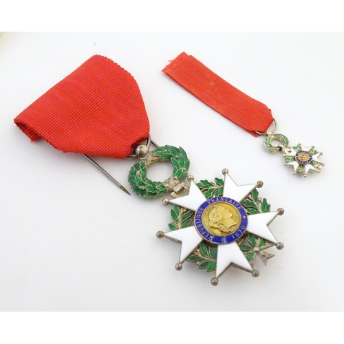 1008 - Chevalier and Officier of the Legion d' Honneur medals, awarded to Alfred Ewert MA, Professor of Rom... 