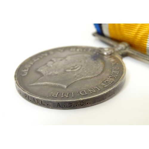 1011 - Militaria: First World War / World War 1 / WWI campaign medals awarded to M2-147187 Pte. A. Plail AS... 