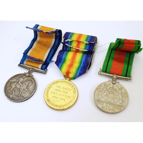 1011 - Militaria: First World War / World War 1 / WWI campaign medals awarded to M2-147187 Pte. A. Plail AS... 