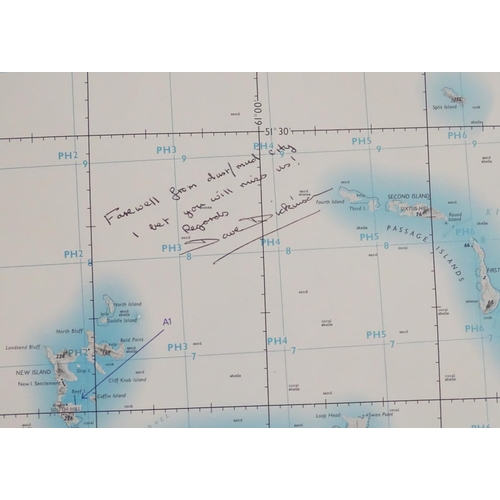 1036 - Militaria: two large topographical 1 to 250,000 scale GSGS maps of the Falkland Islands, each with n... 